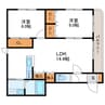 グランメールcalm　グランメールカーム 2LDKの間取り