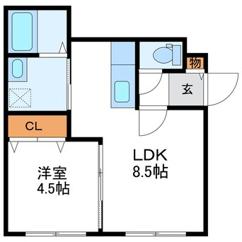 間取図 LEE SPACE北10条Ⅰ