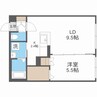 プラリネ 1LDKの間取り