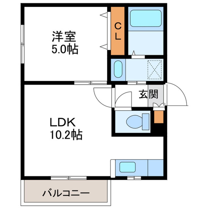 間取図 Glycine　L・A　グリシーヌエルエー