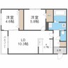 WELINA ASABU　ウェリナ麻生 2LDKの間取り