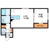 リスペクト新川 1LDKの間取り