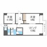 レジデンスN21 2LDKの間取り