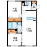 Lien北18　リアン北18 2LDKの間取り