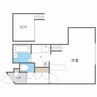 アルファアパル大倉 1Kの間取り