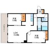 グランカーサ北3条 2LDKの間取り
