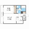 MAHALO　OHASHI　HOKUDAI　旧ヴェール北大 1LDKの間取り