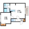 グランシードⅠ 1LDKの間取り