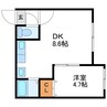 コートフローラ 1DKの間取り