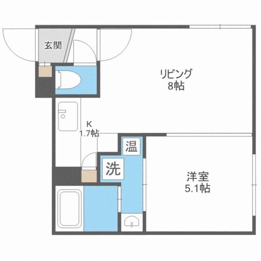 間取図 カレラ北大前