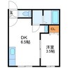 エルムN23 A棟 1DKの間取り