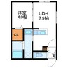 Casa Bianca札幌駅西口　カーサビアンカ 1LDKの間取り