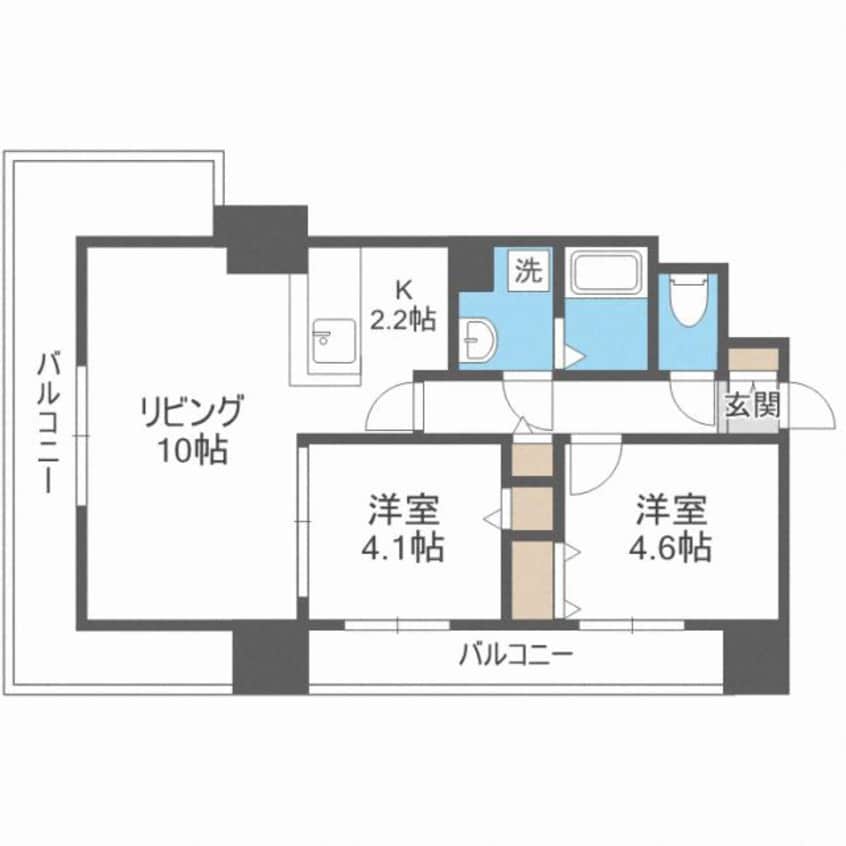 間取図 レジディア札幌駅前
