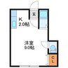 クルーズハウス北１９条 1Kの間取り