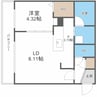 GRANDUKE八軒gene　グランデューク八軒ジェネ 1LDKの間取り