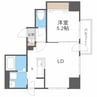 アルファスクエア北15条 1LDKの間取り
