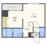 レジデンスタワー札幌 1LDKの間取り