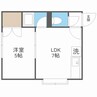 ルミエール２１ 1DKの間取り