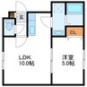 CREA北22条　クレア北22条 1LDKの間取り