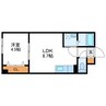 マイスターシャーレ桑園 1LDKの間取り