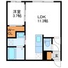 Victoire麻生　ヴィクトワール麻生 1LDKの間取り