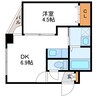 エルム156 1DKの間取り