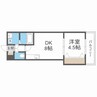 東洋ハイツ　Ｃ棟 1DKの間取り