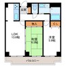 オ・ドミール北19条 2LDKの間取り