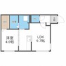 ミカーサN26 1LDKの間取り