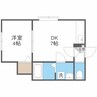 アルコバレーノⅠ 1DKの間取り