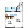 THE RESIDENCE　ザレジデンス 1LDKの間取り