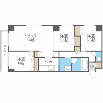 間取図 コンフォリア北三条