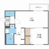 CREA北28条　クレア北28条 1LDKの間取り