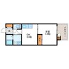 リーブル25 1DKの間取り