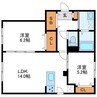 GLACIA N32　グレイシアN32 2LDKの間取り