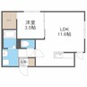 ノーブル麻生 1LDKの間取り