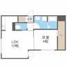 ノーブル麻生 1LDKの間取り