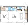 ノルフィーノN18 1LDKの間取り