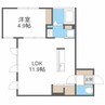 ノルフィーノN18 1LDKの間取り