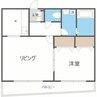 ブルーリーフ桑園 1LDKの間取り