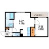 インフィニティN22E1 1LDKの間取り