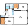CIEL北11条　シエルキタ11 2LDKの間取り