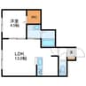 CIEL北11条　シエルキタ11 1LDKの間取り