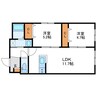 ルチアーノN35 2LDKの間取り
