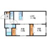 ルチアーノN35 2LDKの間取り