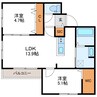 BASE　N33　ベースN33 2LDKの間取り