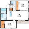 BASE　N33　ベースN33 2LDKの間取り