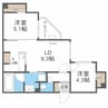 Terrace Sakura　テラスサクラ 2LDKの間取り