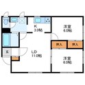 ハイツコロナードⅢの間取図