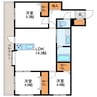 アルファスクエア北22 3LDKの間取り
